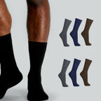 Kit 12 Pares de Meia Social | Preto, Cinza, Marrom Azul | Uso com ternos, roupas sociais e casuais.