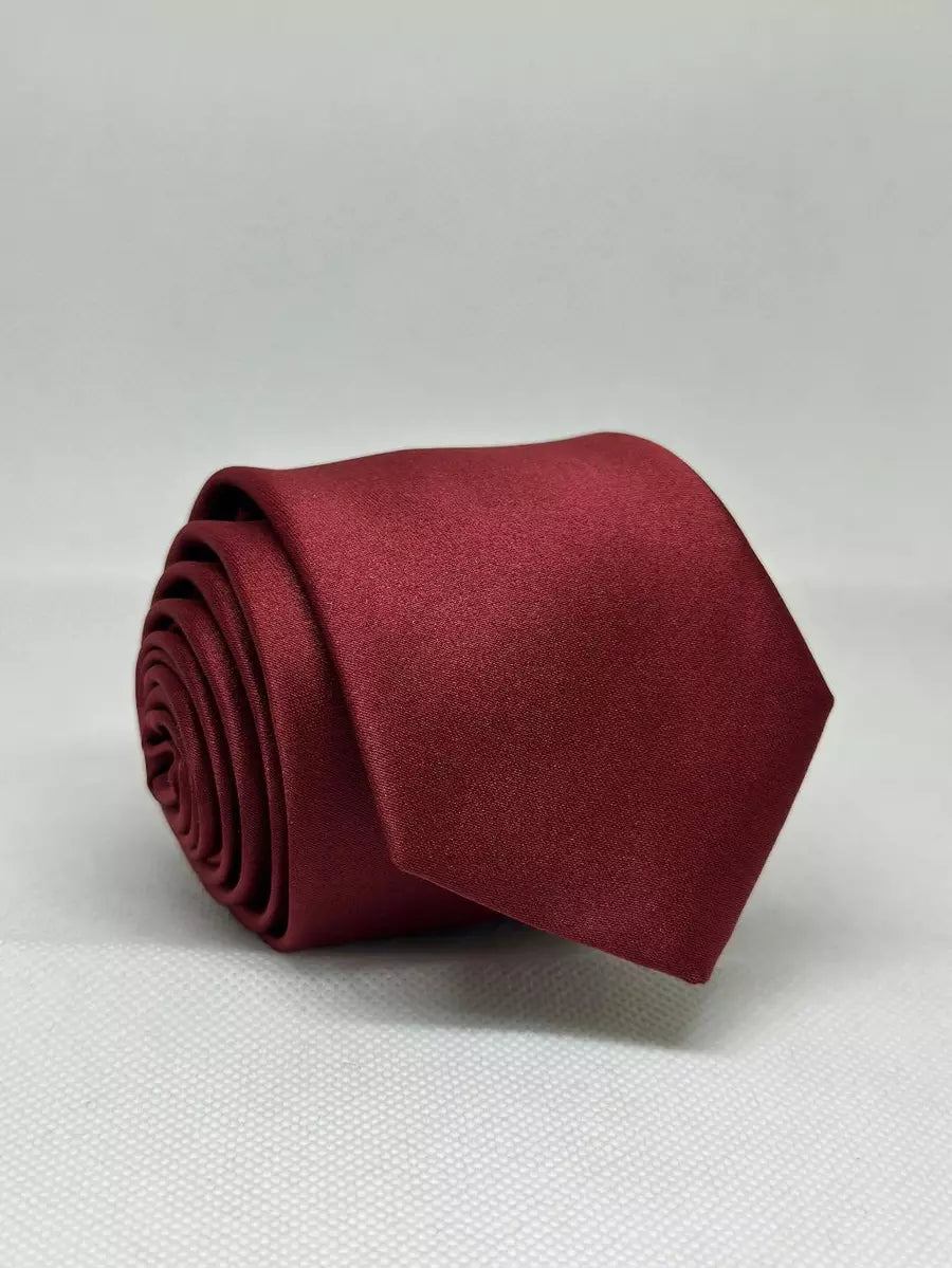 Gravata Slim Marsala Lisa/Trabalhada